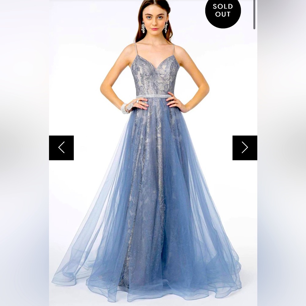 ELIZABETH K dress, color grey/blue, brand new never worn